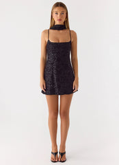 Vision Sequin Mini Dress - Black