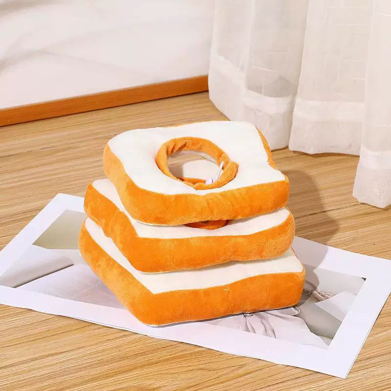 Yogusxz | Soft Elizabeth-Style Pet Collar with Cute Toast Design