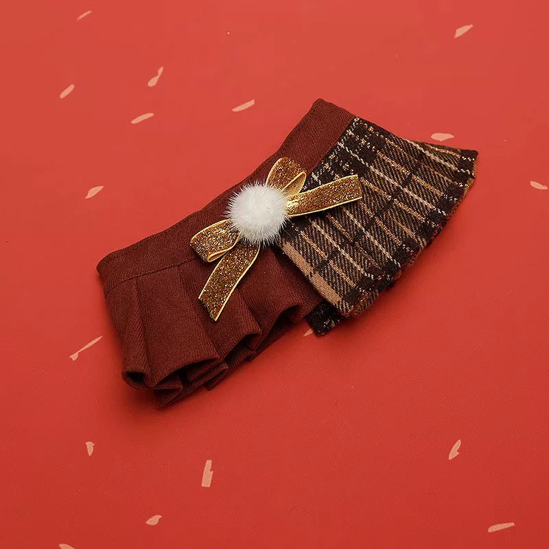 Yogusxz | Decorative Octagonal Pet Hat and Bib Set for Cats and Small Dogs