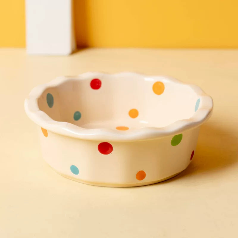 Yogusxz | Hanging Ceramic Pet Bowl with Tilted Design for Cats and Small Dogs