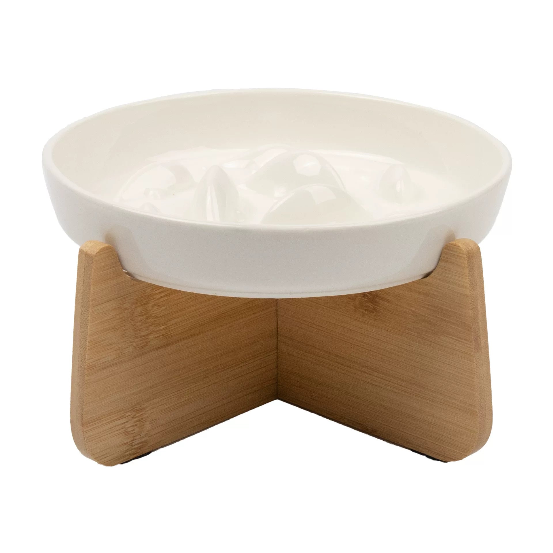 Yogusxz | Raised Slow Feeding Ceramic Bowl for Dogs and Cats with Stable Base