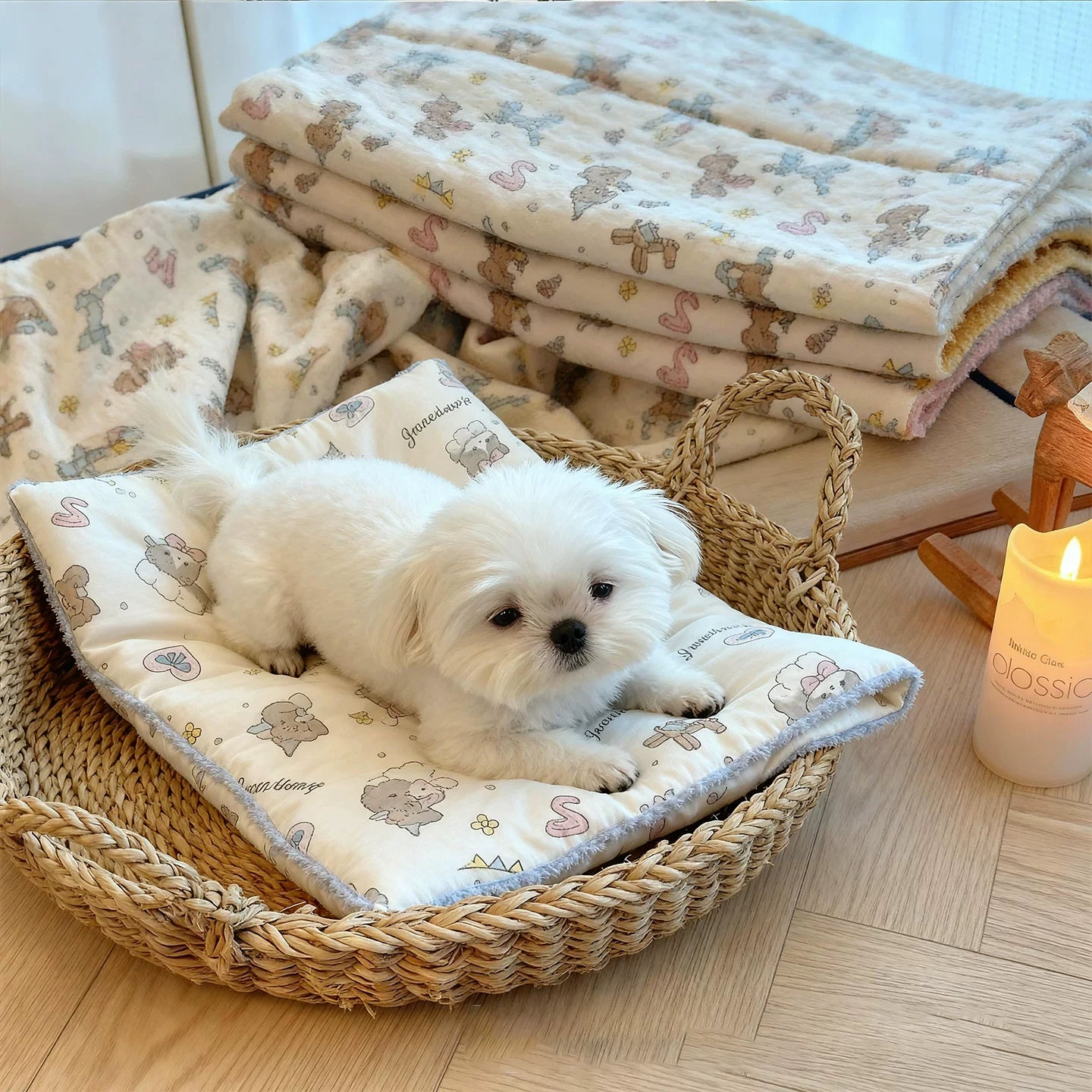 Yogusxz | Soft Pet Quilt Blanket and Mat for Puppies and Small Dogs